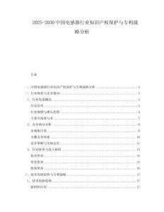 2025-2030中國電感器行業(yè)知識產(chǎn)權(quán)保護與專利戰(zhàn)略分析