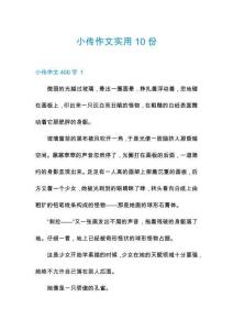 小傳作文實用10份