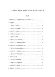 計(jì)算機(jī)視覺技術(shù)在圖像去霧處理中的創(chuàng)新應(yīng)用