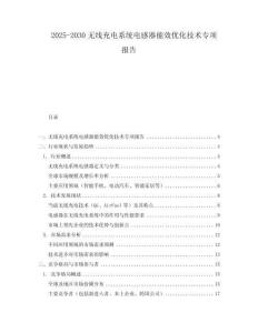 2025-2030無線充電系統電感器能效優化技術專項報告