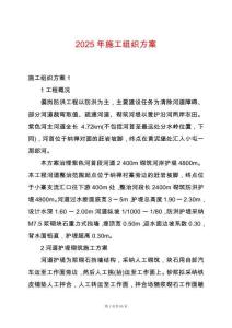 2025年施工組織方案
