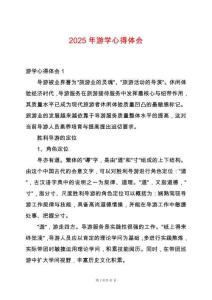 2025年游學(xué)心得體會