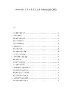 2025-2030室內精準定位技術商業變現模式報告