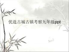 古城古鎮(zhèn)考察九年級 (2)