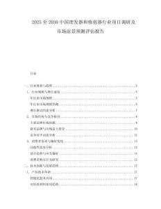 2025至2030中國理發器和修剪器行業項目調研及市場前景預測評估報告
