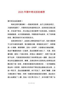 2025年期中考試后的感想