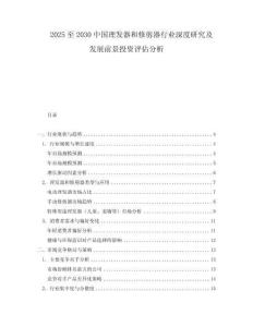 2025至2030中國理發器和修剪器行業深度研究及發展前景投資評估分析