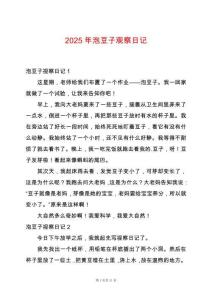 2025年泡豆子觀察日記