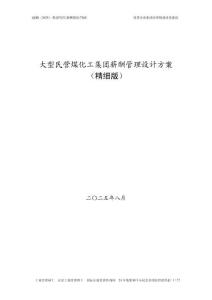 民營(yíng)煤化工公司薪酬管理制度設(shè)計(jì)方案