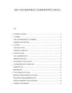 2025-2030脫粒機配套刀具耐磨材料替代方案對比