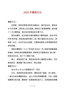 2025年暑假日記