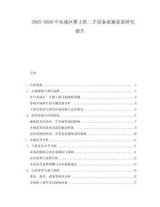 2025-2030中東地區(qū)推土機(jī)二手設(shè)備流通渠道研究報(bào)告