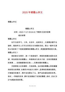2025年棲霞山作文