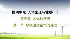 人教 七年級生物上冊  第四單元08-第三章 人體的呼吸-第一節 呼吸道對空氣的處理