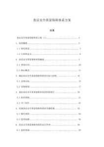 食品安全質(zhì)量保障體系方案