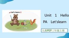 小學英語三年級上冊課件-動畫素材-Unit-1-Hello-PA-Let’s-learn人教(PEP