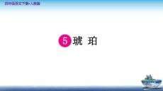 部編人教版四年級語文下冊《琥珀》示范課教學課件