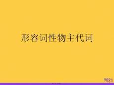 形容詞性物主代詞PPT資料