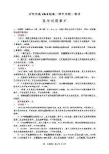 瀘州市高2024級高一學年末統一考試化學試題（解析）