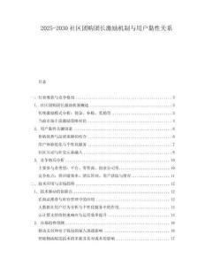 2025-2030社區(qū)團(tuán)購(gòu)團(tuán)長(zhǎng)激勵(lì)機(jī)制與用戶黏性關(guān)系
