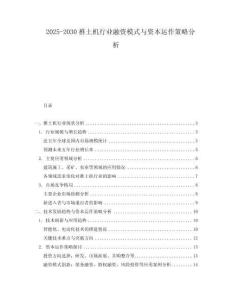2025-2030推土機行業融資模式與資本運作策略分析
