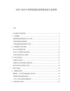 2025-2030中國智能制造系統集成商生態圖譜
