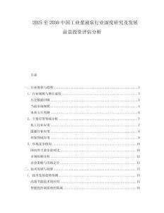 2025至2030中國(guó)工業(yè)漿液泵行業(yè)深度研究及發(fā)展前景投資評(píng)估分析