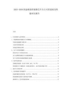 2025-2030固態硬盤控制器芯片自主可控進展及性能對比報告