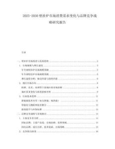 2025-2030壁掛爐市場消費需求變化與品牌競爭戰略研究報告
