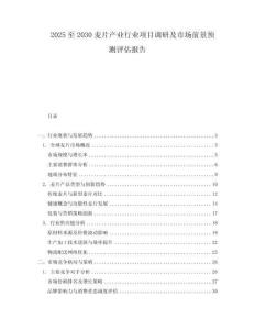 2025至2030麥片產(chǎn)業(yè)行業(yè)項目調(diào)研及市場前景預(yù)測評估報告