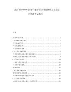2025至2030中國婚介服務行業項目調研及市場前景預測評估報告