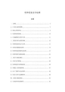 特種設(shè)備安全標(biāo)準(zhǔn)