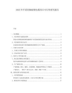 2025年半柔同軸射頻電纜項目可行性研究報告