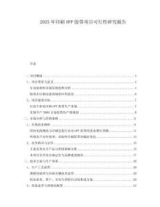 2025年印刷OPP膠帶項(xiàng)目可行性研究報(bào)告