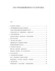 2025年靜電模擬測試器項(xiàng)目可行性研究報(bào)告