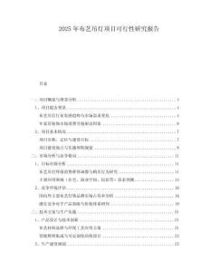 2025年布藝吊燈項(xiàng)目可行性研究報(bào)告
