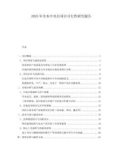 2025年全木中央臺(tái)項(xiàng)目可行性研究報(bào)告