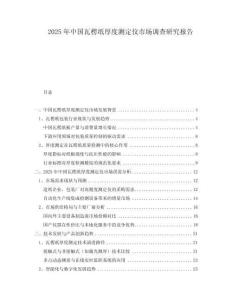 2025年中國瓦楞紙厚度測定儀市場調(diào)查研究報告