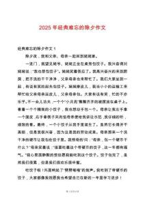 2025年經(jīng)典難忘的除夕作文