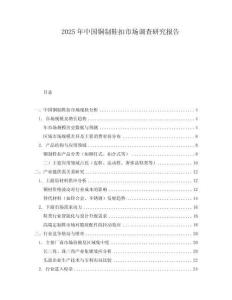 2025年中國銅制鞋扣市場調(diào)查研究報告