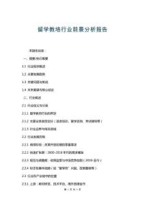 留學教培行業前景分析報告