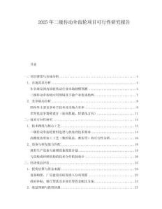 2025年二級(jí)傳動(dòng)傘齒輪項(xiàng)目可行性研究報(bào)告