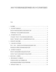 2025年多型腔熱流道管坯模具項(xiàng)目可行性研究報(bào)告