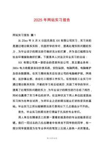 2025年網站實習報告