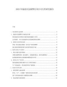 2025年地震應(yīng)急報警燈項目可行性研究報告