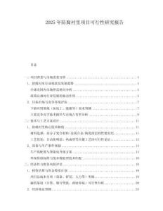 2025年防腐襯里項目可行性研究報告