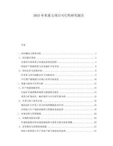 2025年米黃玉項(xiàng)目可行性研究報(bào)告