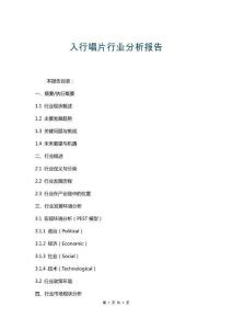 入行唱片行業(yè)分析報告 (2)