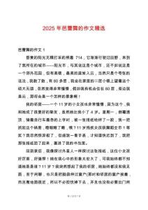 2025年芭蕾舞的作文精選