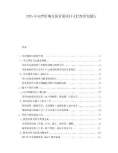 2025年內(nèi)外防腐瓦斯管道項目可行性研究報告